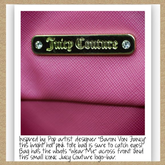 JUICY COUTURE Hot Pink Tote Bag - Picture 2 of 16